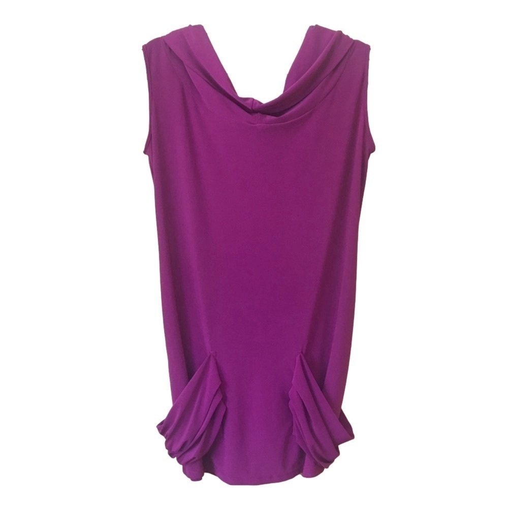 ABI Ferrin draped cowl neck jersey knit dress size small